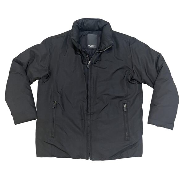 Marc New York Jacket Mens Medium Black Duck Down Puffer Coat Zip Reflective Warm - Picture 1 of 11